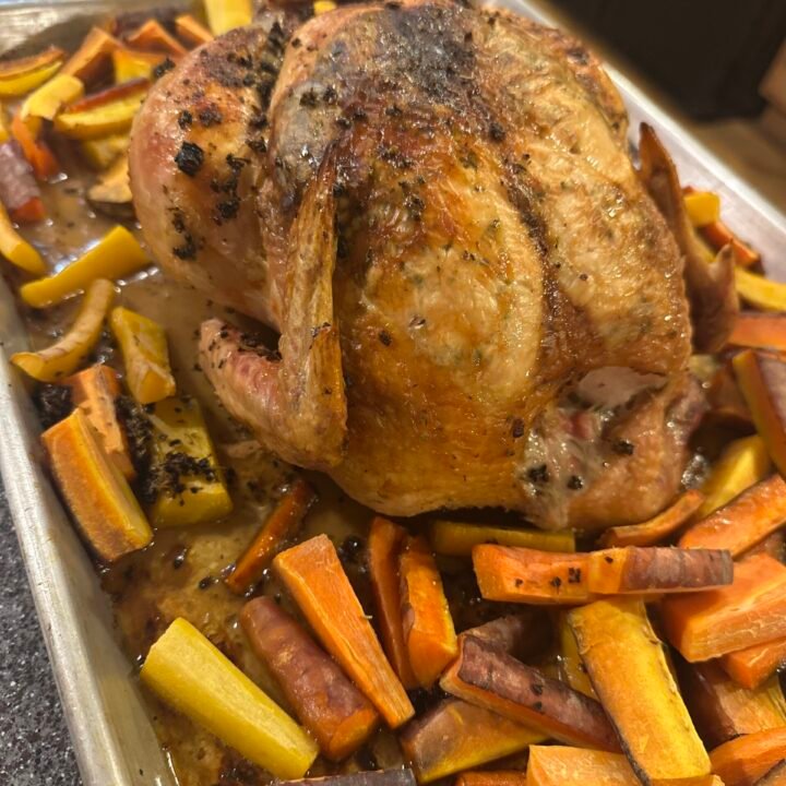 Classic Roasted Whole Chicken with Herb Butter